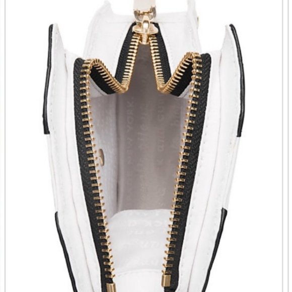 Kate Spade Origami Dalmatian Dog Leather Convertible Clutch bag Black White nwot - Picture 7 of 8